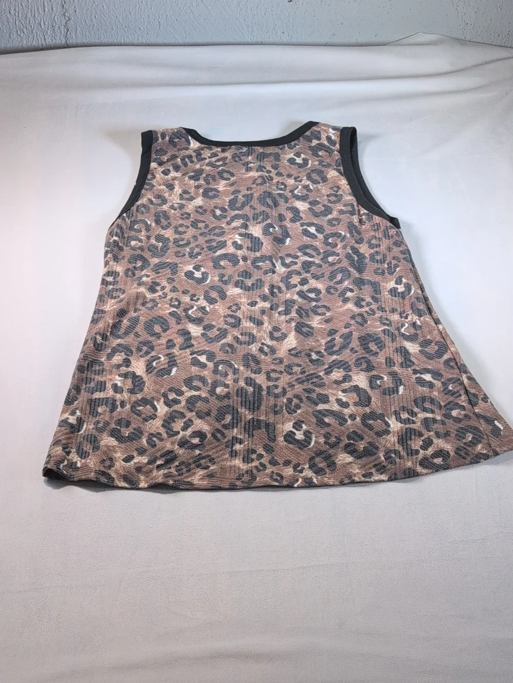 Perfect Peach Leopard Pocket Twist Tank Top Size XL